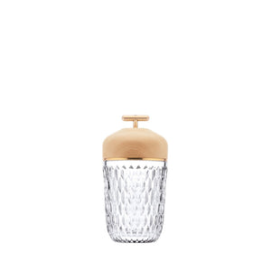 Lampe transportabel Folia, helles oder dunkles Holz