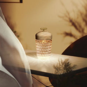 Lampe transportabel Folia, helles oder dunkles Holz