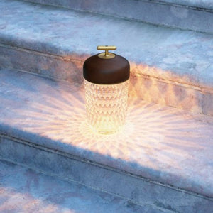 Lampe transportabel Folia, helles oder dunkles Holz