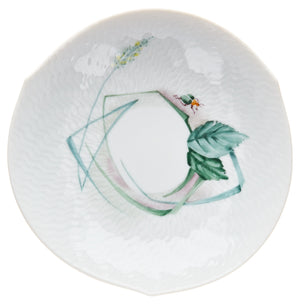 Kaffeetasse "Wellenspiel Relief", Waldflora mit Insekten
