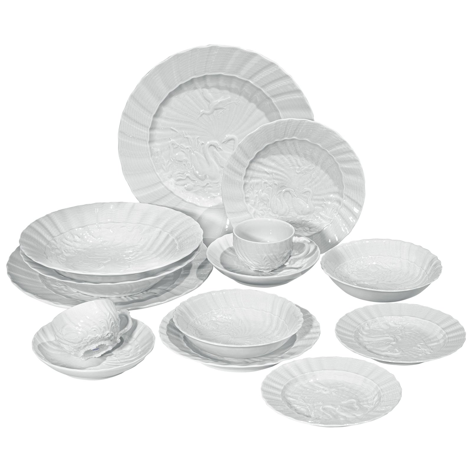 Starter-Set "Schwanenservice" 12-tlg. für 2 Personen